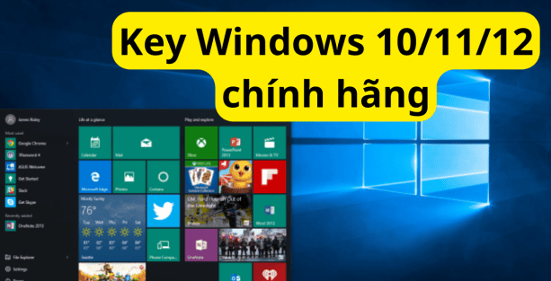 Key Windows 10/11/12 chính hãng